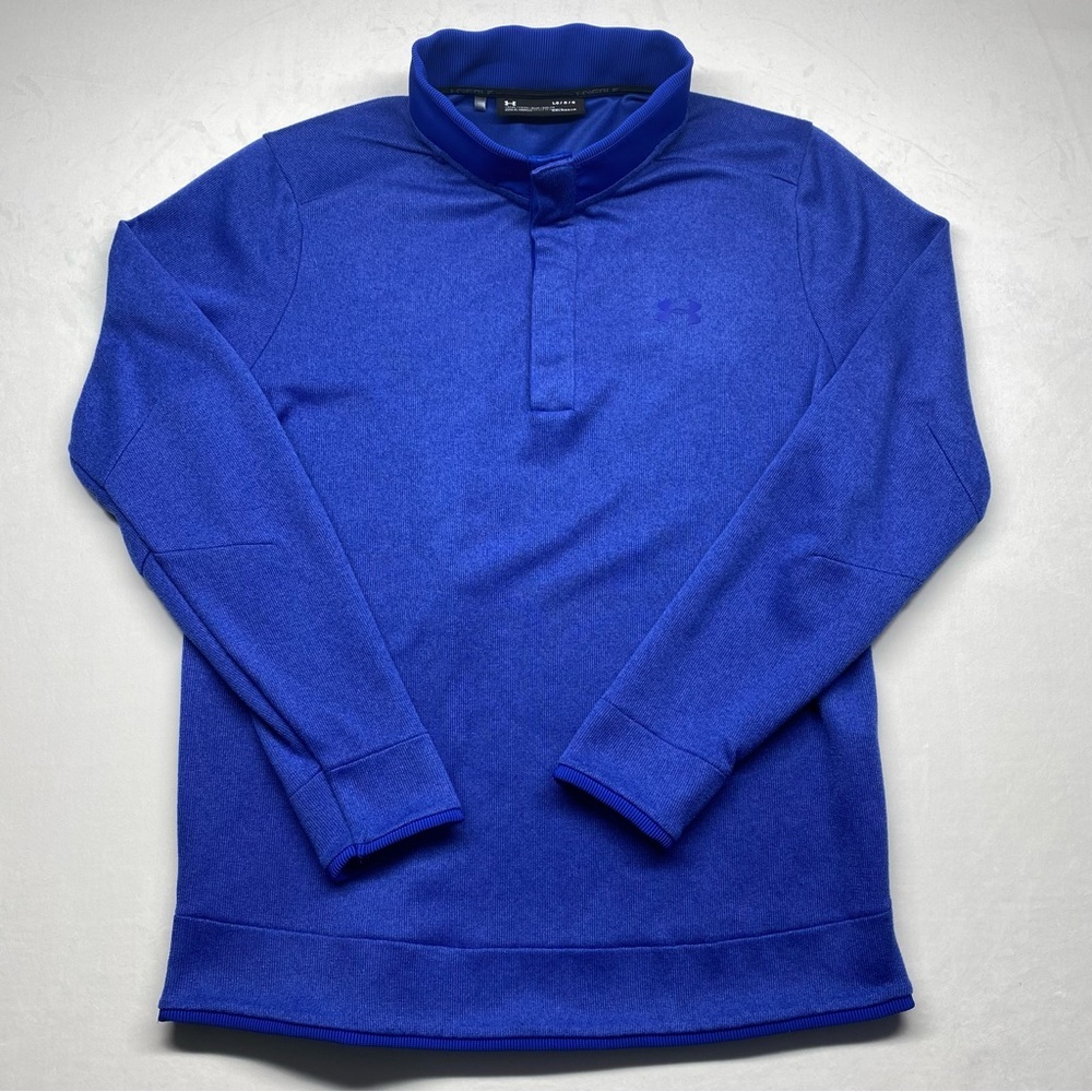 Under Armour Men’s Storm ColdGear Golf Pullover Sweatshirt Blue Size Large.